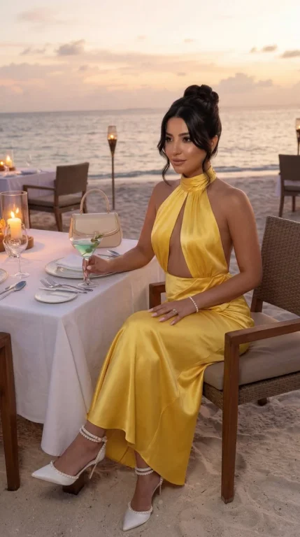 Sunset Gold Elegance: Minimalist Luxury Fashion Moodboard