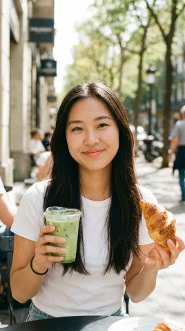 Natural Aesthetics Showdown: Luma Uni-1 vs Nanobanana 2 — Nano Banana 2 AI Prompt: A casual and beautiful photo of a young Asian female influencer sitting outside...