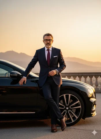 “Retrato Masculino Elegante Ao Pôr Do Sol Com Carro De Luxo” — Nano Banana Pro AI Prompt: “Retrato Masculino Elegante ao Pôr do Sol com Carro de Luxo” Prompt principal...