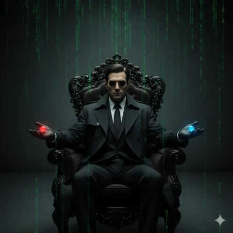 Can You Convert This Man To Be Seated In A Grand, Ornate Armchair — Nano Banana Pro AI Prompt: Can you convert this man to be seated in a grand, ornate armchair, dark in color...