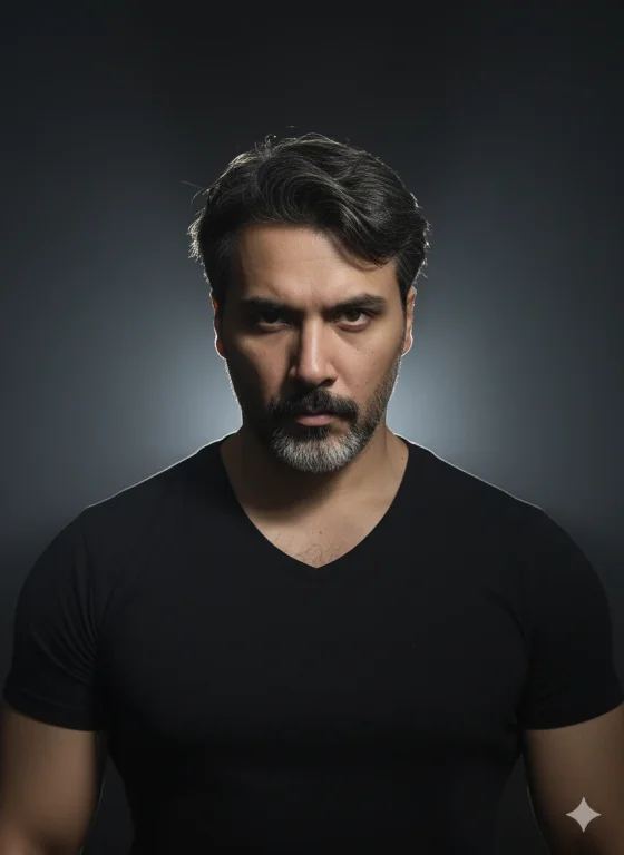 Professional Studio Portrait Of A Person, Confident And Determine