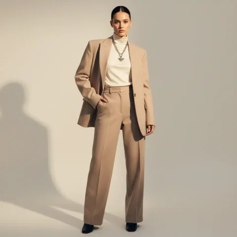High-Fashion Portrait Of A Stylish Girl, Wearing Prada-Inspired O — Nano Banana 2 AI Prompt: High-fashion portrait of a stylish girl, wearing Prada-inspired outfit, clean st...