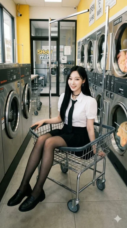 Laundry Day with a Twist: Aespa's Karina in Style
