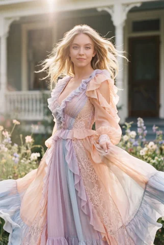 Ethereal Elegance: A Dreamy Portrait — Nano Banana 2 AI Prompt: Dreamy aesthetic portrait of a young woman with ethereal glow, soft lace and ruf...
