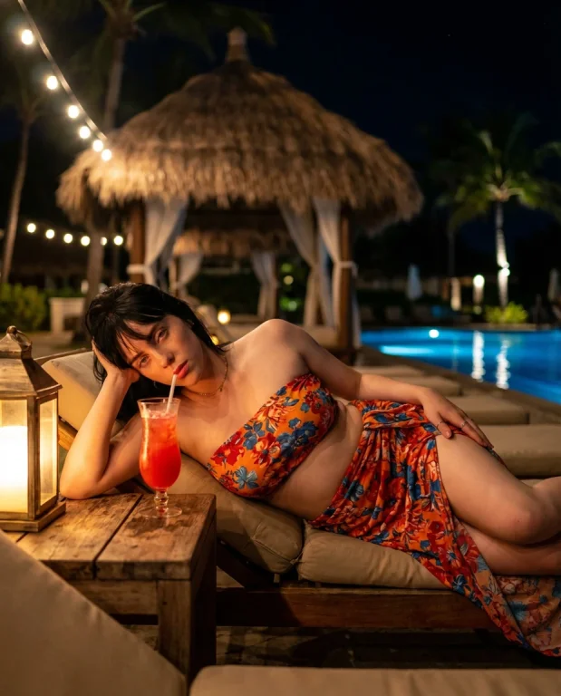 Tropical Serenity by the Poolside
