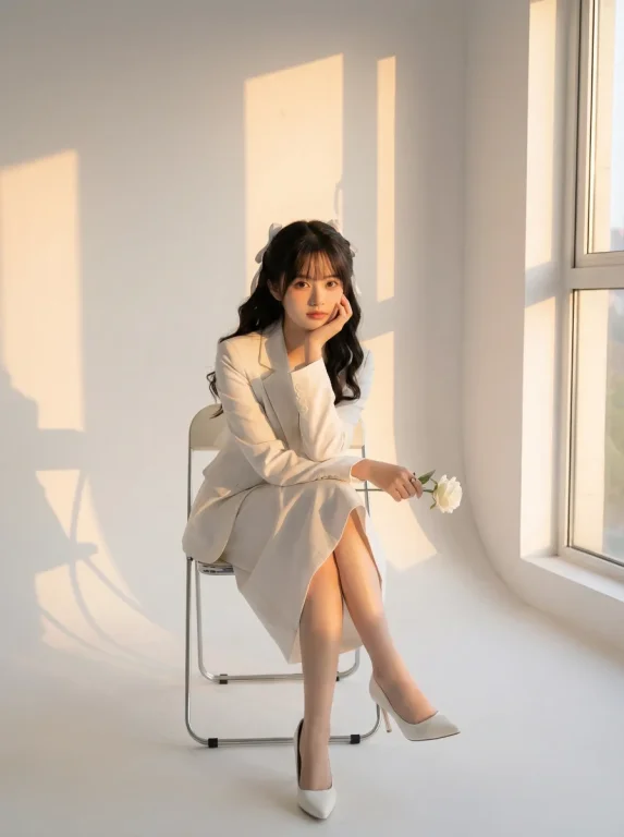 Please Take A Photo In The Photo Studio, Using The Female Face Fr