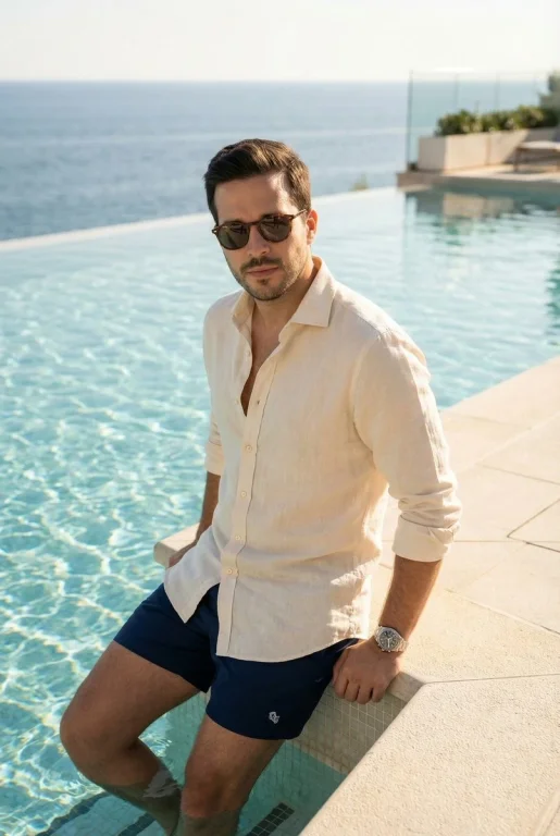 Create A High-Quality, Editorial-Style Photoshoot Of The Same Man
