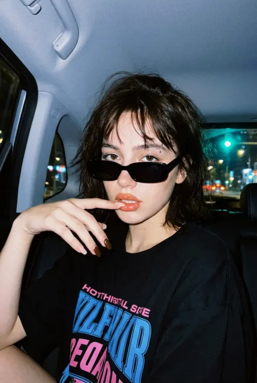 Subject: Description: Young Woman With A Cool, Edgy Aesthetic, Fe