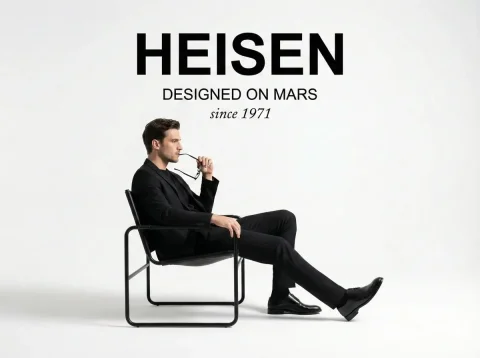 A Minimalist Studio Photograph Fashion Ad. At The Top Center, The — Nano Banana Pro AI Prompt: A minimalist studio photograph fashion ad. At the top center, the bold sans-seri...