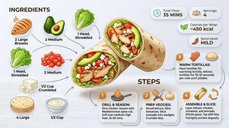 Ultra-Clean Modern Recipe Infographic. Showcase The Food In A Vis