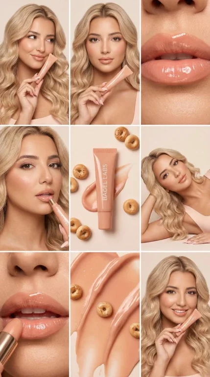 Luxury Lip Gloss in Soft Peach: The Ultimate Beauty Campaign