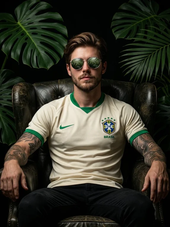 Power and Poise: Football Icon in the Jungle