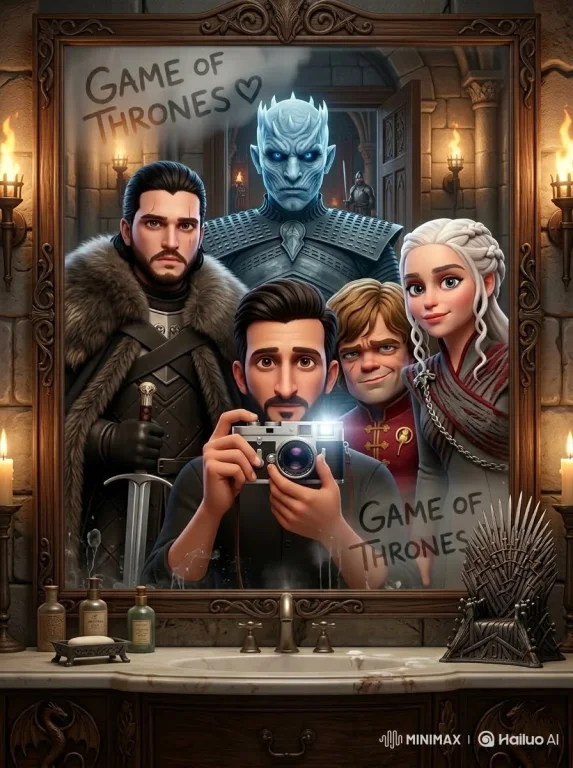 Retro Horror Mirror Selfie