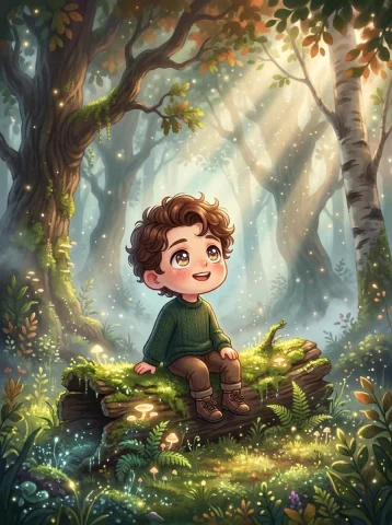 Magical Chibi in a Misty Forest at Dawn — Nano Banana 2 AI Prompt: Chibi [your description] in misty enchanted forest at dawn, big sparkling eyes,...