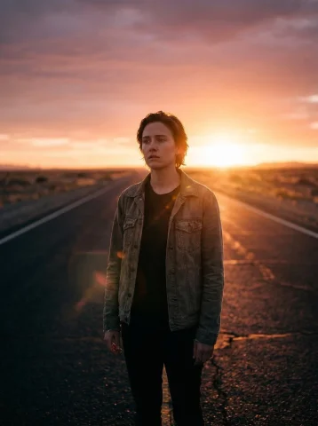 Golden Horizon Solitude — Nano Banana 2 AI Prompt: Cinematic ultra-realistic portrait of [the exact person / same face as the uploa...