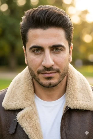 Confidence Meets Cinematic Charm — Nano Banana 2 AI Prompt: Highly detailed portrait photo of a handsome confident Middle Eastern man, 28–32...