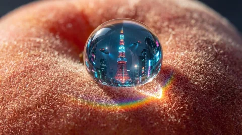 Macro Wonder: Water Droplet Meets Cyberpunk — Nano Banana 2 AI Prompt: A highly detailed macro photography shot. A drop of crystal-clear water rests on...