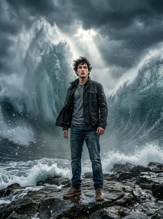 Epic Storm Surge: A Cinematic Showdown with the Ocean