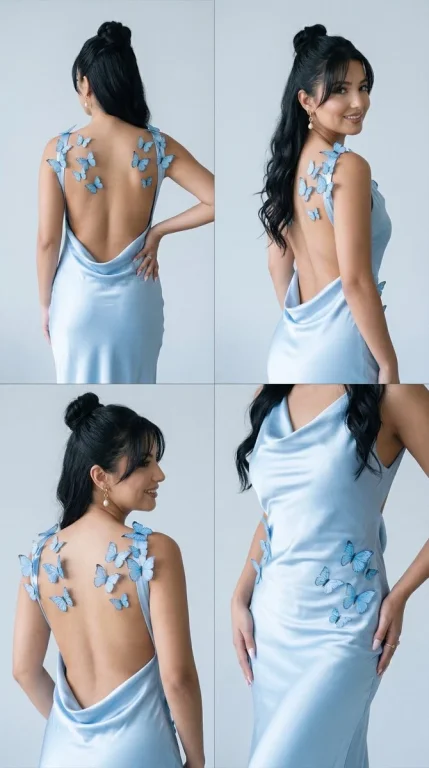 Delicate Butterflies on Satin: A Luxury Fashion Editorial