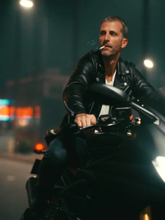 Night Rider in Cinematic Glow