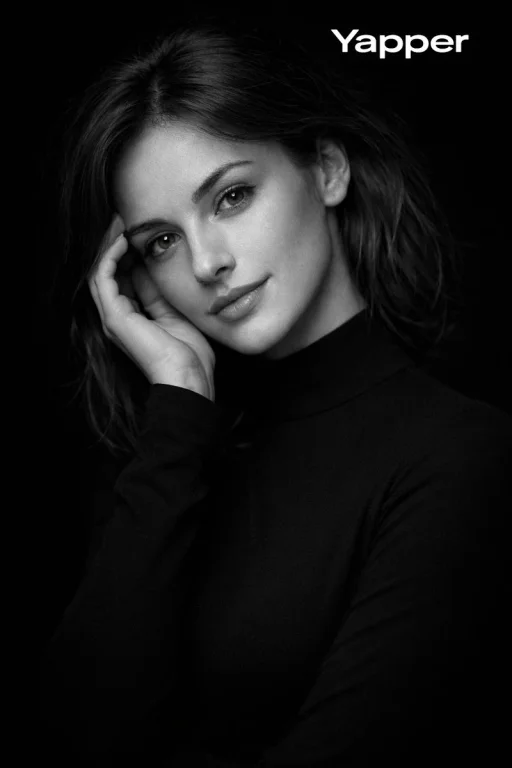 Elegant Portrait in Monochrome: Cinematic Fine-Art Style