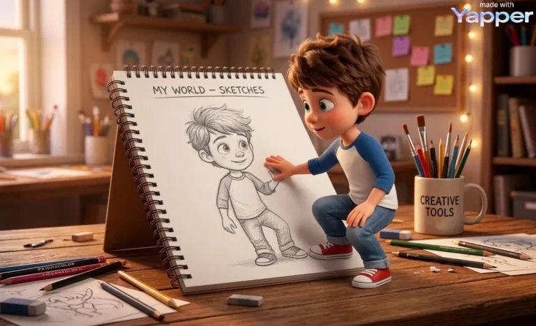 When a Sketchbook Character Steps Into the Real World
