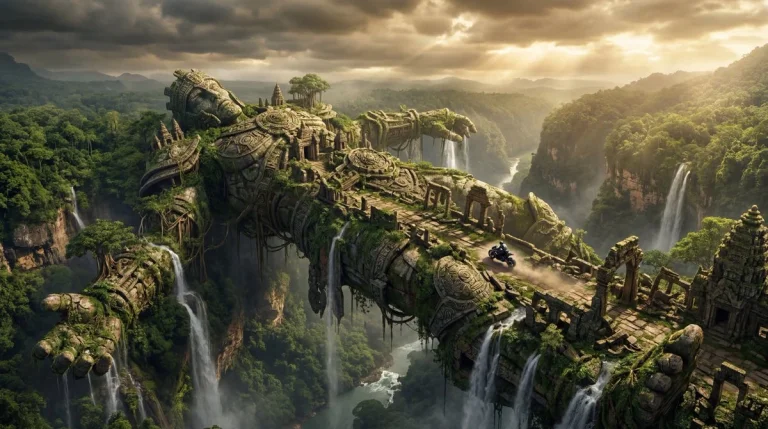 Titan Bridge Over the Jungle Abyss