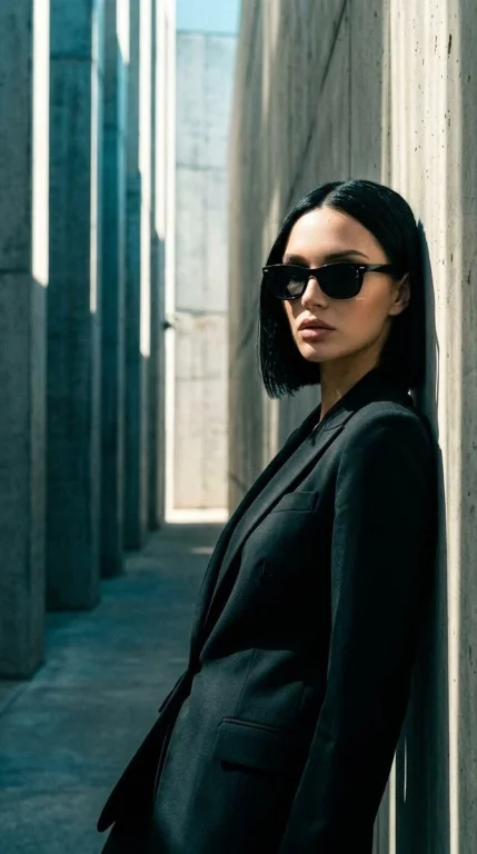 Neo-Noir Elegance: A Gemini's Shadow