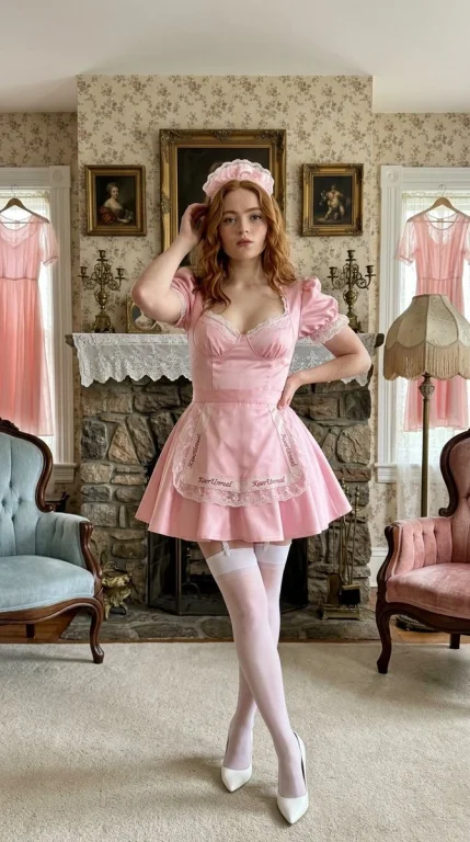 Victorian Elegance in Pink Satin