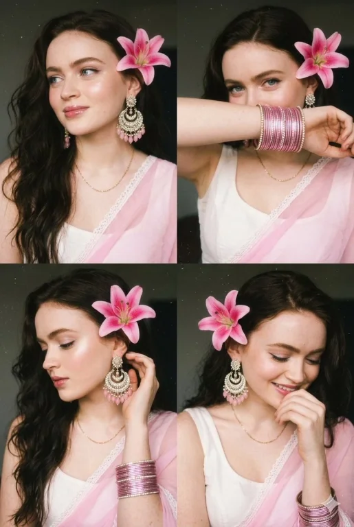 Ethereal Elegance: A Desi Dream in Four Frames