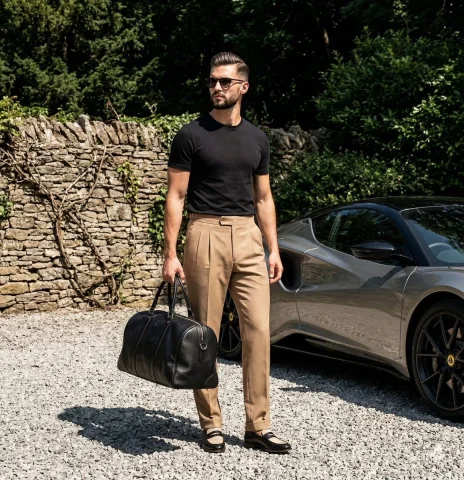 Sleek Elegance: Men's Lifestyle Shot — Nano Banana 2 AI Prompt: { "metadata": { "image_type": "photograph", "primary_purpose...