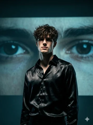Avant-Garde Fashion with Cinematic Flair — Nano Banana 2 AI Prompt: Hyper-realistic cinematic fashion portrait, 3:4 vertical; young male model with...