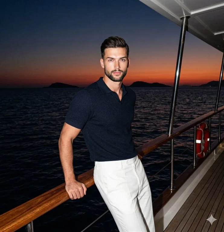 A Sunset-Captured Portrait on the Water