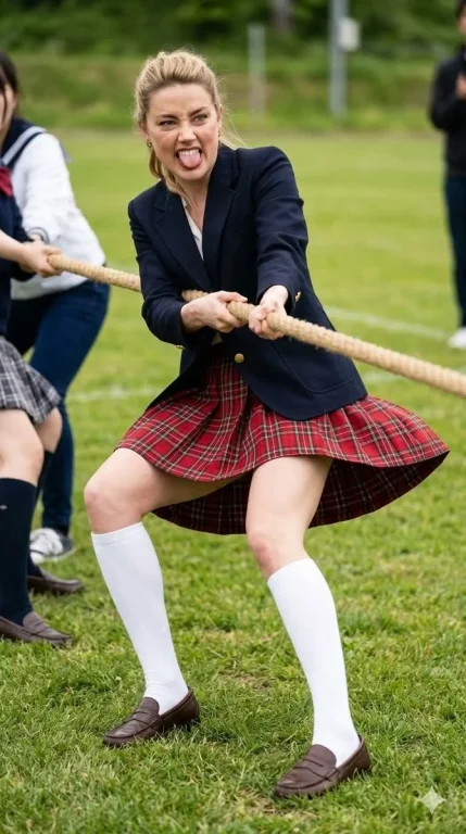 Tug-of-War Showdown in Sunlit Schoolyard
