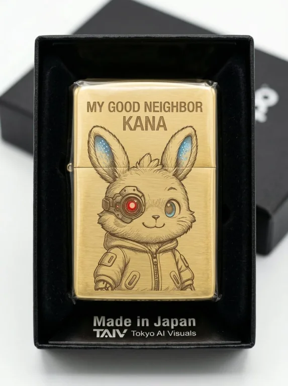Golden Flip-Top Lighter with Laser Engraving