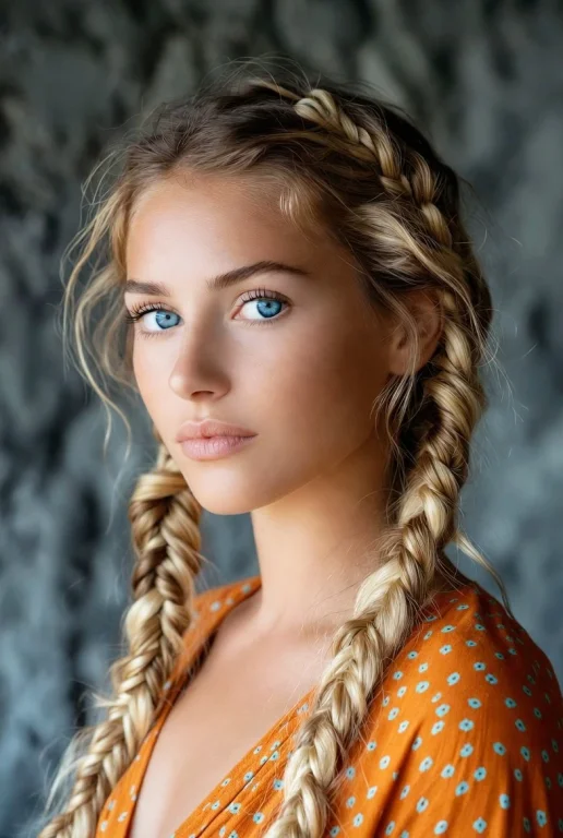 Serene Blonde in Polka-Dot Glow