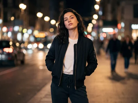 Cinematic Night in the City: Ultra-Realistic Urban Portrait — Nano Banana 2 AI Prompt: Create an ultra-realistic cinematic portrait of me at night in a modern urban en...