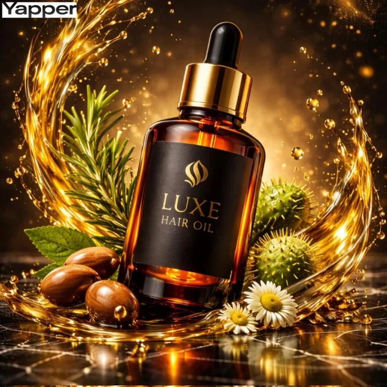 Luxury in Every Drop: Golden Hair Oil Elegance