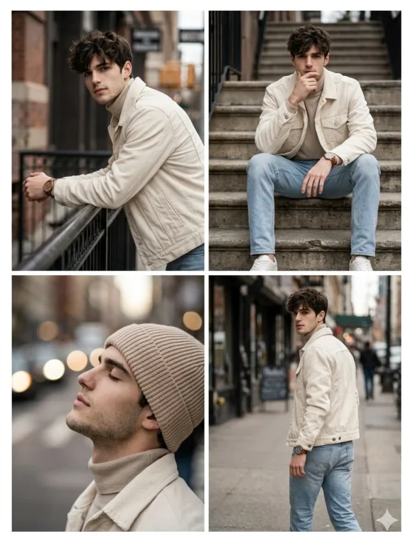 Urban Cool: A Realistic 4-Image Lifestyle Collage