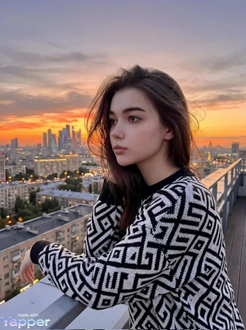 Serene Rooftop Sunset Vibes — Nano Banana 2 AI Prompt: { "image_generation": { "subject": { "description": "you...
