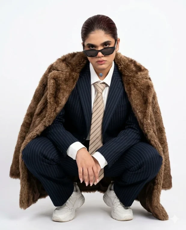 Sharp Confidence in Pinstripes
