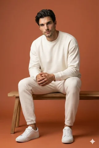 Effortless Elegance: Ultra-Realistic Fashion Portrait — Nano Banana 2 AI Prompt: Ultra-realistic fashion editorial portrait of a stylish man wearing a monochrome...