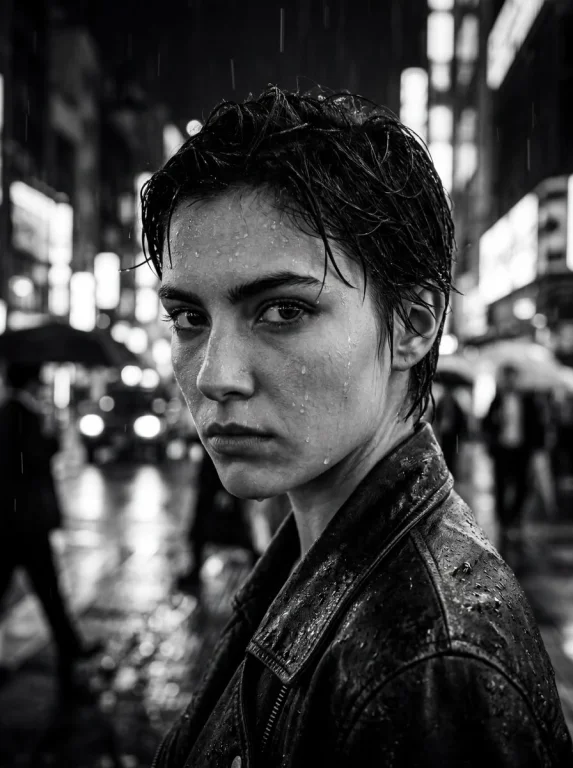 Neon Noir: Rain-soaked Elegance