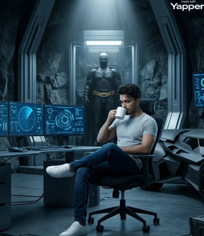 A Cinematic Shot in the Batcave: Hyper-Realistic Tech Lab Vibes