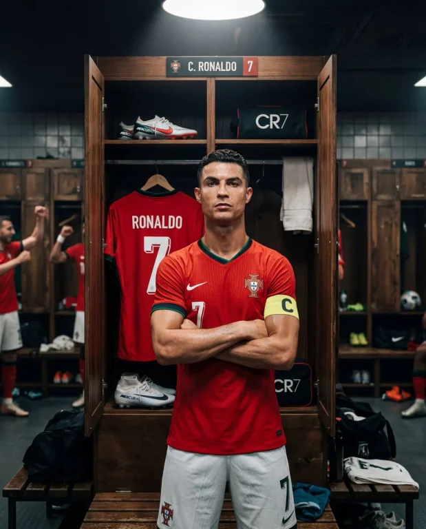 Cristiano Ronaldo: A Moment of Focus in the Locker Room