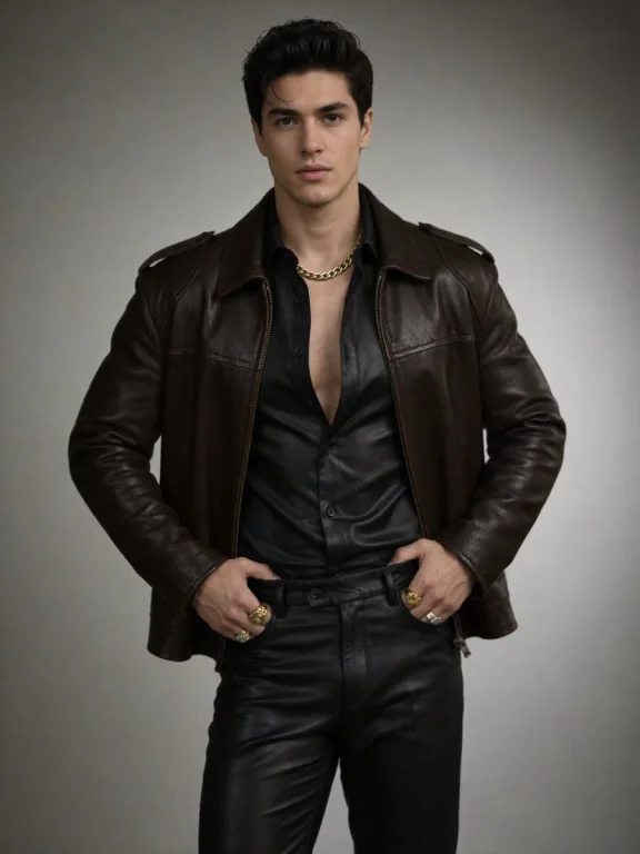 High-Fashion Tension: Dark Leather & Cinematic Cool