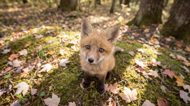 Red Fox Kit from Above: A Photorealistic Dream