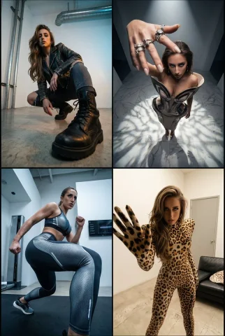 Dramatic Transformation of Tate McRae in Bold Cinematic Styles — Nano Banana 2 AI Prompt: Transform the original photo into a dramatic, photorealistic, ultra-detailed set...