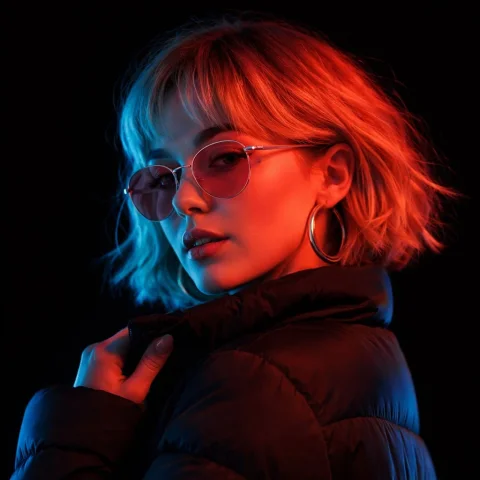 Sharp Contrast: A Cinematic Fashion Portrait — Nano Banana 2 AI Prompt: Hyper-realistic, cinematic portrait of a stylish person in a cool side-profile p...
