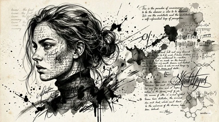 Intense Portrait: Ink-Wash and Charcoal Fusion
